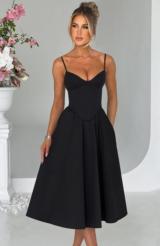 ELEGANTE VESTIDO MIDI ESTILO CORSÉ | RAJAT