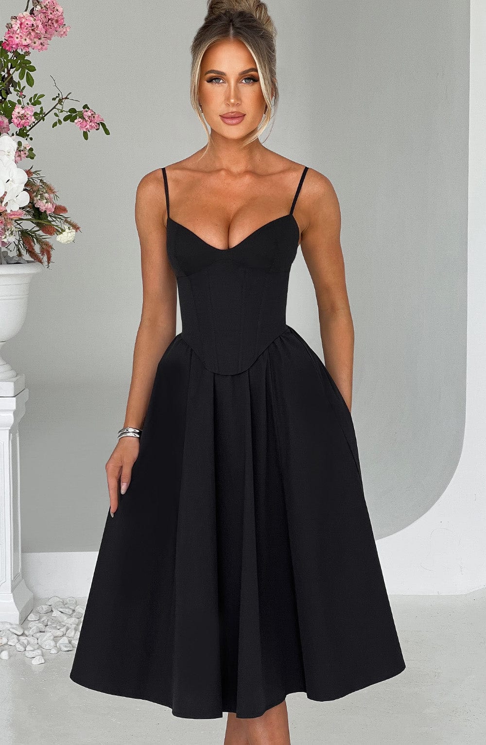 ELEGANTE VESTIDO MIDI ESTILO CORSÉ - RAJAT
