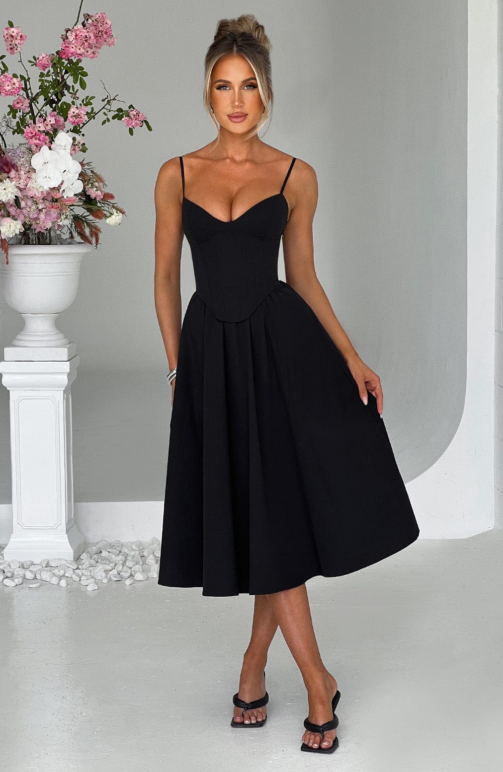 ELEGANTE VESTIDO MIDI ESTILO CORSÉ - RAJAT