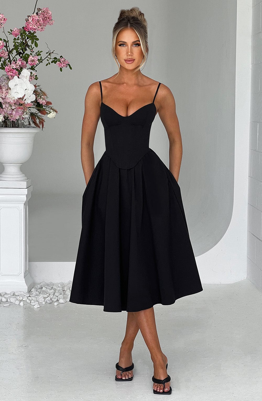 ELEGANTE VESTIDO MIDI ESTILO CORSÉ - RAJAT