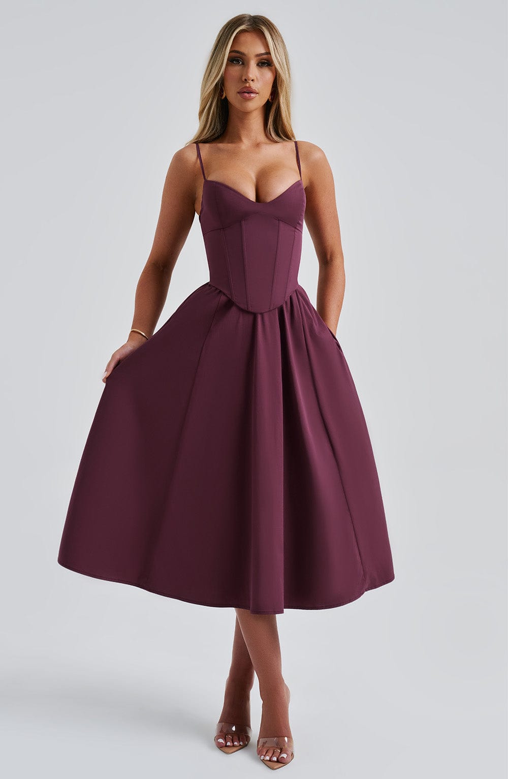 ELEGANTE VESTIDO MIDI ESTILO CORSÉ - RAJAT