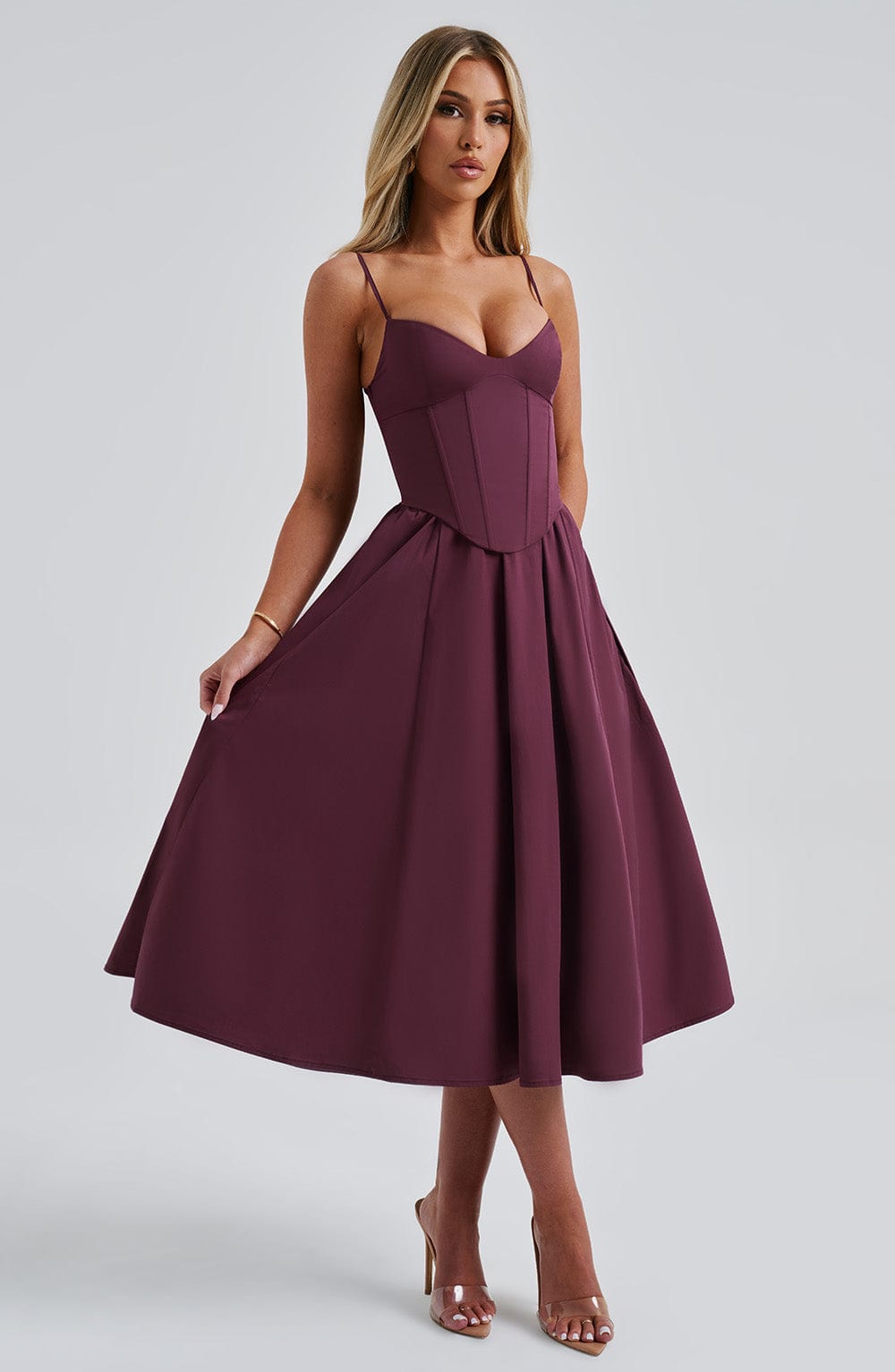 ELEGANTE VESTIDO MIDI ESTILO CORSÉ - RAJAT